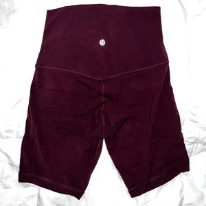 Burgundy Align Biker Shorts 8in’